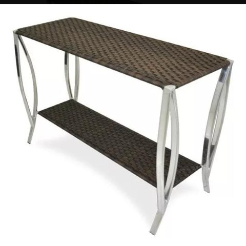 Aparador de Alumínio e Fibra Sintética para Cozinha Sala