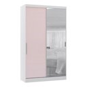 Ver imagem 1 de Guarda Roupa Modulado Alpes 2 Portas Correr C/ Espelho - Módulo Luciane:rosa