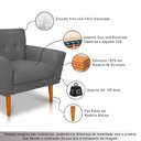 Ver imagem 5 de Kit 2 Poltronas Sala de Estar Bia Pés Palito Suede Grafite M3 - Monari Design
