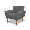 Ver imagem 2 de Kit 2 Poltronas Sala de Estar Bia Pés Palito Suede Grafite M3 - Monari Design