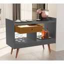 Ver imagem 1 de Aparador Adega Bar Pés Palito Estilo Retrô 4064 cor Onix/Nature - Jm Casa dos Moveis