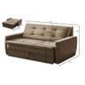 Sofá Cama Jade 1,36m Suede Cappuccino Adonai Estofados - 3