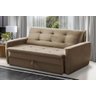 Sofá Cama Jade 1,36m Suede Cappuccino Adonai Estofados - 1