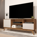 Ver imagem 2 de Rack para Sala Pés em Madeira Material em Mdf Kairo Wood - Via Nossa:freijo/off White