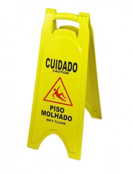 Placa De Sinalização Piso Molhado P5