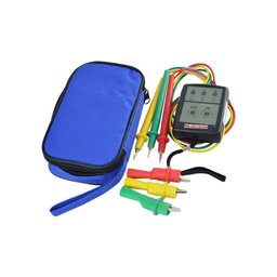 Fasímetro Trifásico Detecção Fase Com Pontas Prova Spi-500 Portátil Com Estojo - 3