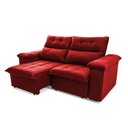 Ver imagem 1 de Sofá Retrátil Reclinável Verona 1,50m Suede Velut Vermelho Molas Ensacadas - King House