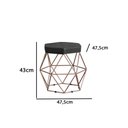 Ver imagem 2 de Puff Onix Bronze Linho Chumbo Metal Móveis