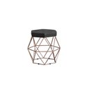 Ver imagem 1 de Puff Onix Bronze Linho Chumbo Metal Móveis