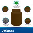 Ver imagem 3 de Kit Puff Banqueta Alto Confortável Reforçado Minimalista Roma Suede