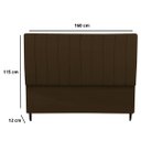 Ver imagem 2 de Cabeceira Estofada para Cama Box Casal Beatriz 160cm Suede Marrom