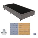 Ver imagem 3 de Cama Box Cinza Solteiro e Colchão Ortobom D33 Iso100