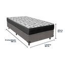 Ver imagem 5 de Cama Box Cinza Solteiro e Colchão Ortobom D33 Iso100