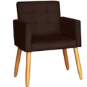 Ver imagem 1 de Poltrona Costurada para Manicure Decorativa Salão de Beleza - Moblan Decor:marrom