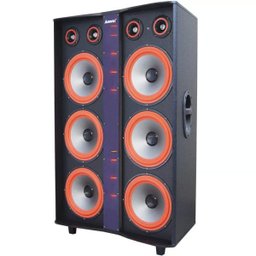 Caixa Som Amplificada Bluetooth 3000W Rms 6 Sub Mp3 Fm USB SD Aux LED Bivolt Amvox Aca 3000 Paredã - 3