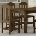 Ver imagem 4 de Mesa Com 4 Cadeiras 120x88 Em Madeira Safira Castanho Nemargi