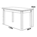Ver imagem 2 de Mesa Com 4 Cadeiras 120x88 Em Madeira Safira Castanho Nemargi