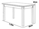 Ver imagem 2 de Mesa Com 4 Cadeiras 120x88 Em Madeira Safira Castanho Nemargi