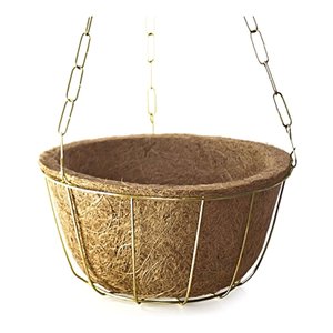 Vaso Plantas Fibra Coco Grande Ecológico Suporte e Corrente