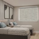 Ver imagem 2 de Persiana Cortina Rolo Blackout Texturizado Palha 1,70m X 1,40m - Sala Escritório Quarto - Blecaute