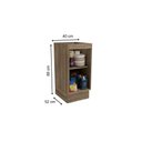 Ver imagem 4 de Nicho de Cozinha Modulado Maxxi G741 C/ Tampo 40cm Nogal/cinzel - Kappesberg