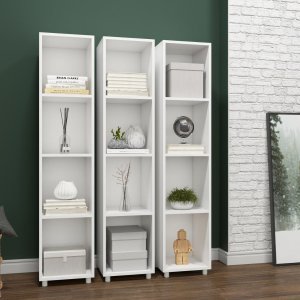 Estante Livreiro 4 Nichos Marselha - Branco