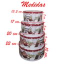 Ver imagem 2 de Conjunto De 4 Latas Natalinas Papai Noel Para Doces Chocolates