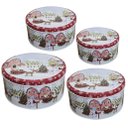 Ver imagem 4 de Conjunto De 4 Latas Natalinas Papai Noel Para Doces Chocolates