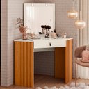 Ver imagem 2 de Camarim Glitter com Gaveta e Espelho Cinamomo com Off White - Albatroz
