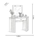 Ver imagem 5 de Camarim Glitter com Gaveta e Espelho Cinamomo com Off White - Albatroz
