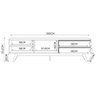 Rack para Sala Bancada de Tv 75 Pol 200cm Itália C05 Off White Matte - Mpozenato - 4