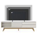 Ver mais imagens de Rack para Sala Bancada de Tv 75 Pol 200cm Itália C05 Off White Matte - Mpozenato