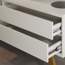 Ver imagem 5 de Rack para Sala Bancada de Tv 75 Pol 200cm Itália C05 Off White Matte - Mpozenato