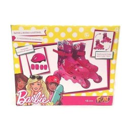 Patins Barbie 3 Rodas Ajustável 29-32 com Acessórios Fun - 2