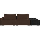 Ver imagem 7 de Sofá Ilha Modular para Sala 252cm com Puff Dublin K01 Veludo Marrom e Sintético Preto - Lyam Decor