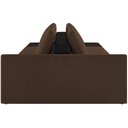 Ver imagem 2 de Sofá Ilha Modular para Sala 252cm com Puff Dublin K01 Veludo Marrom e Sintético Preto - Lyam Decor