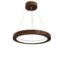 Ver imagem 1 de Lustre LED 27W Sirius Pendente Madeira Sala Jantar arco 50cm Madeluz Pendente Sirius LED Imbuia Bran