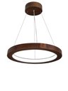 Ver imagem 1 de Lustre LED 27W Sirius Pendente Madeira Sala Jantar arco 50cm Madeluz Pendente Sirius LED Imbuia Bran