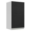 Ver imagem 1 de Armário de Cozinha Aéreo 35 cm 1 Porta Branco/Preto Glamy Madesa