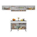 Ver imagem 6 de Armário de Cozinha Compacta 4 peças MP3698.964 Veneza Multimóveis Branco