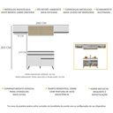 Ver imagem 4 de Armário de Cozinha Compacta 4 peças MP3698.964 Veneza Multimóveis Branco