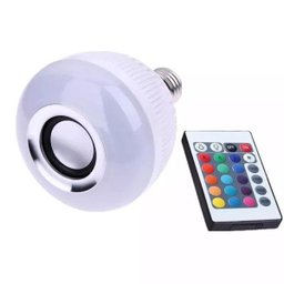Lâmpada Musical Caixa de Som Bluetooth LED Rgb com Controle - 1