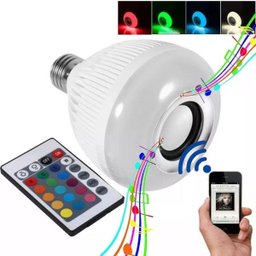 Lâmpada Musical Caixa de Som Bluetooth LED Rgb com Controle - 2