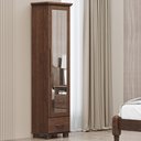 Ver imagem 3 de Sapateira Vertical Multiuso com Espelho 1 Porta 1 Gaveta Zahav F06 Café - Lyam Decor