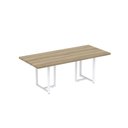Ver imagem 1 de Mesa Reunião Retangular 2000x900mm Pe40tub Branco-noce Naturalle