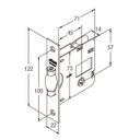 Ver imagem 2 de Fechadura Stam Pivotante 1025 Rolete Banheiro Quadrada Cromada