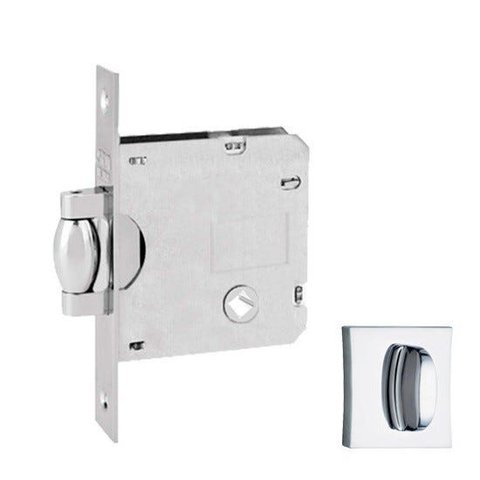 Fechadura Stam Pivotante 1025 Rolete Banheiro Quadrada Cromada