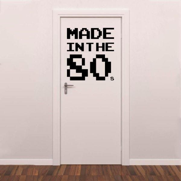 Adesivo de Parede Made in the 80's - Preto - 1