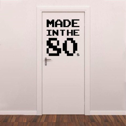 Adesivo de Parede Made in the 80's - Preto