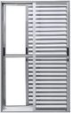 Ver imagem 1 de Porta de Aluminio Balcão 3 Folhas Móveis com Fechadura Linha Premium:2,10 X 1,20/brilhante
